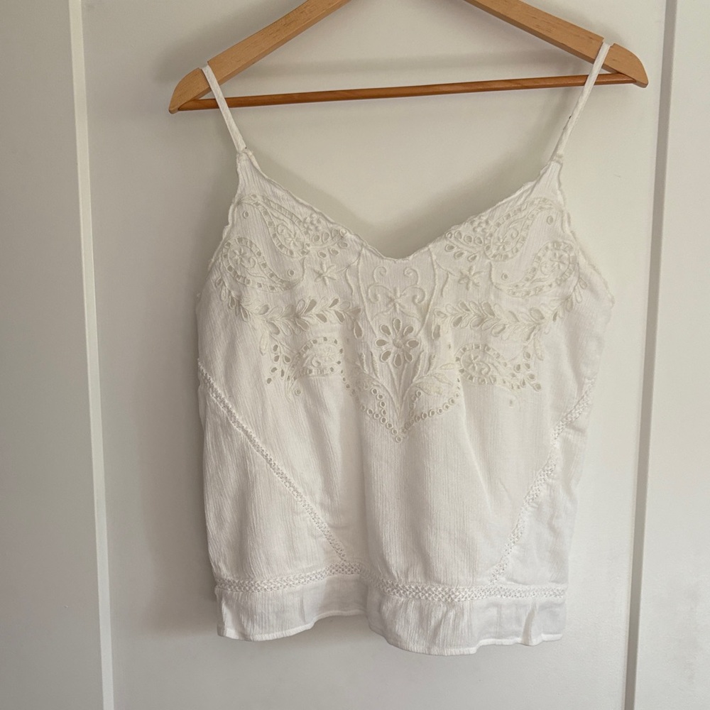 Lucky Brand White Embroidered Camisole